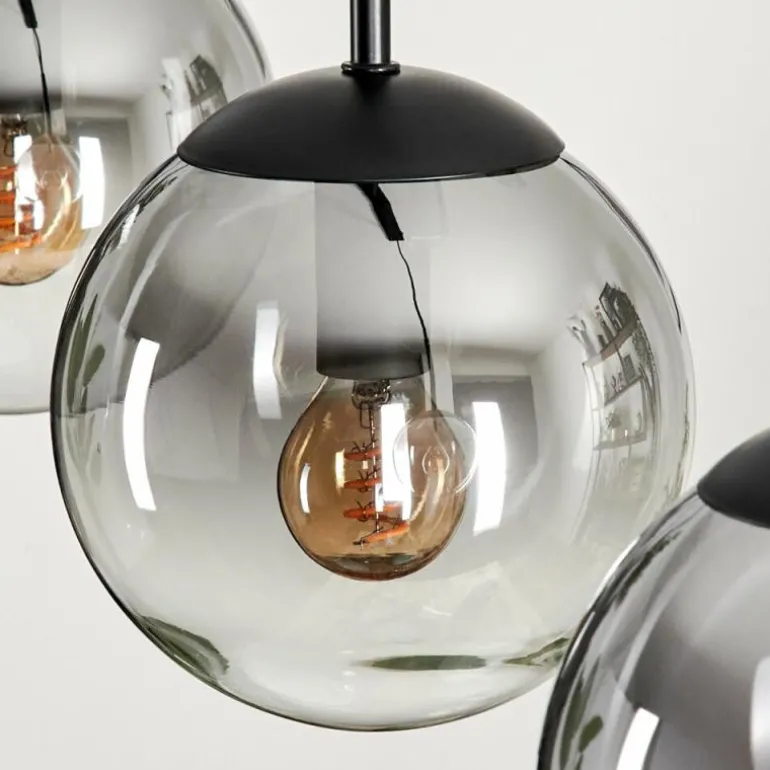 Suspension - Verre Gastor Clair, Fumé, 3 lumières