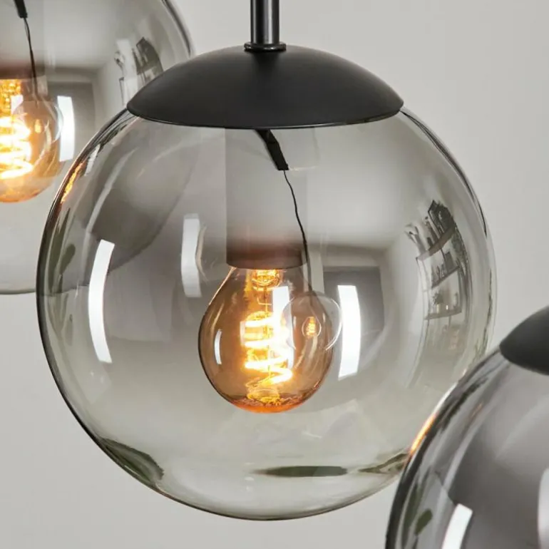 Suspension - Verre Gastor Clair, Fumé, 3 lumières