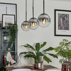 Suspension - Verre Gastor Clair, Fumé, 3 lumières