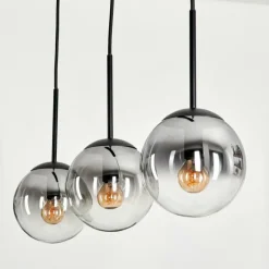 Suspension - Verre Gastor Clair, Fumé, 3 lumières