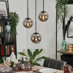 Suspension - Verre Gastor Fumé, 3 lumières
