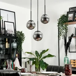 Suspension - Verre Gastor Fumé, 3 lumières