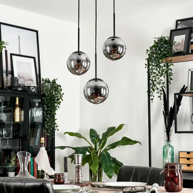 Suspension - Verre Gastor Fumé, 3 lumières