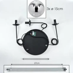 Suspension - Verre Gastor Fumé, 3 lumières