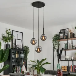 Suspension - Verre Gastor Fumé, 3 lumières