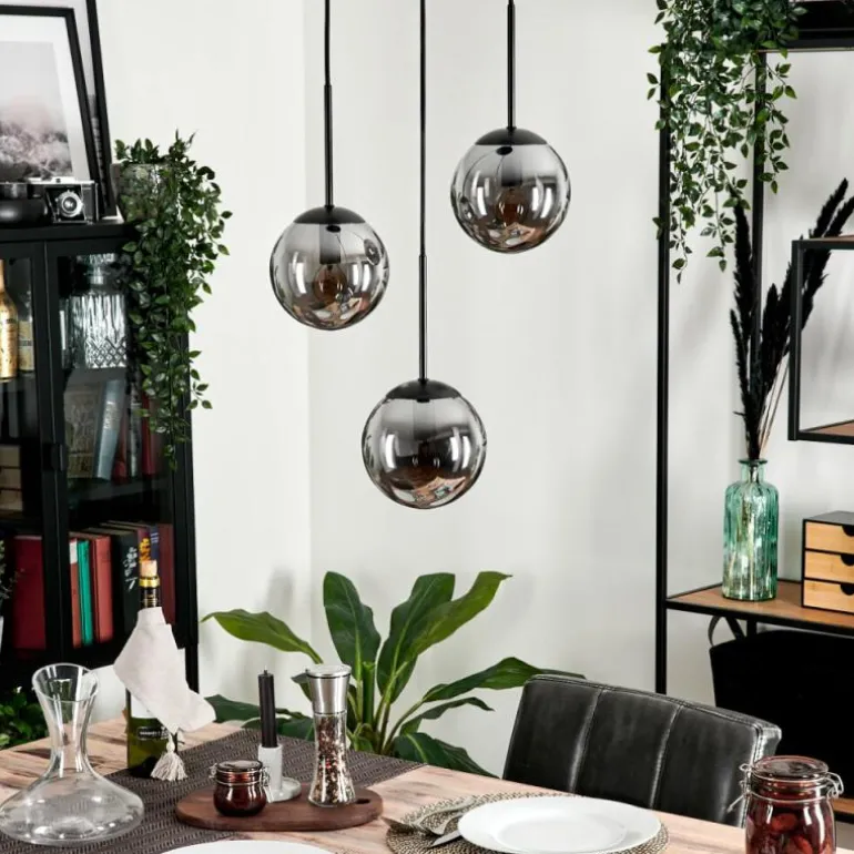 Suspension - Verre Gastor Fumé, 3 lumières