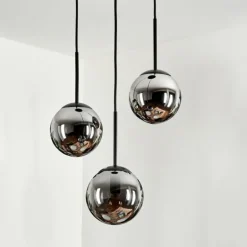 Suspension - Verre Gastor Chrome, Fumé, 3 lumières