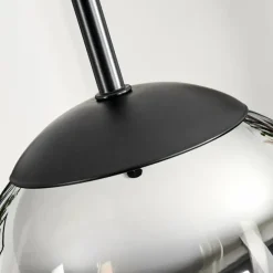 Suspension - Verre Gastor Chrome, Fumé, 1 lumière