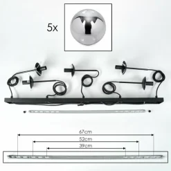 Suspension - Verre Gastor Fumé, 5 lumières