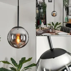 Suspension - Verre Gastor Fumé, 1 lumière