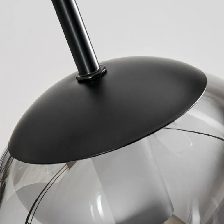 Suspension - Verre Gastor Chrome, Clair, Fumé, 4 lumières