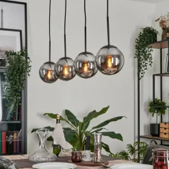 Suspension - Verre Gastor Fumé, 4 lumières