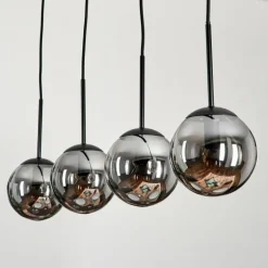 Suspension - Verre Gastor Fumé, 4 lumières