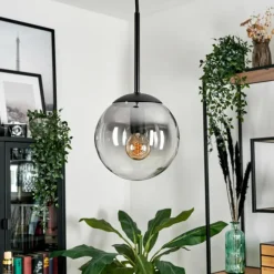 Suspension - Verre Gastor Clair, Fumé, 1 lumière