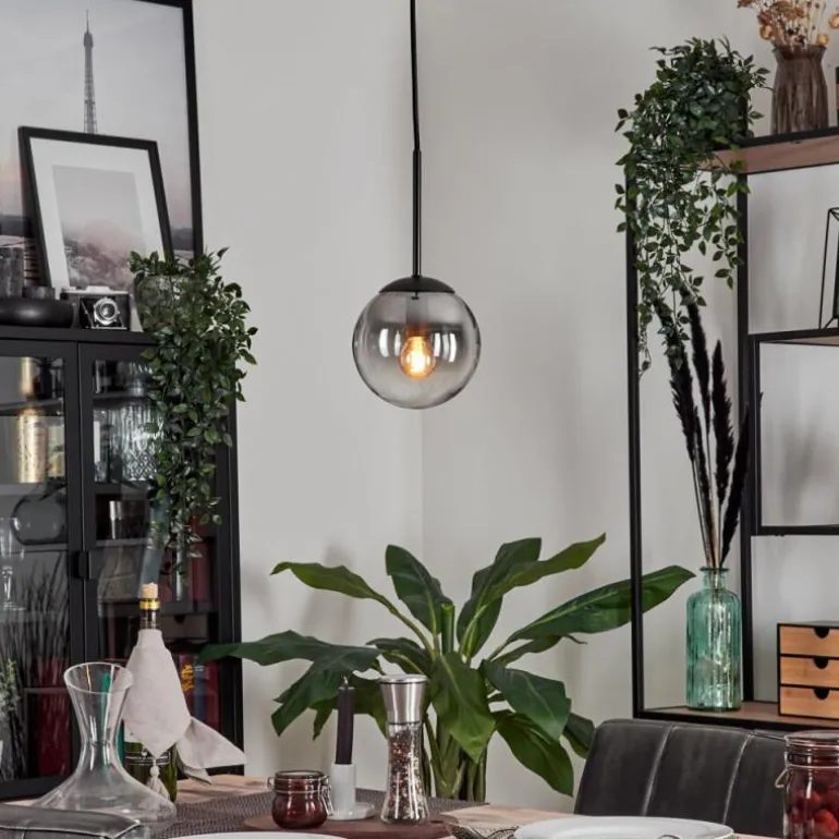 Suspension - Verre Gastor Clair, Fumé, 1 lumière