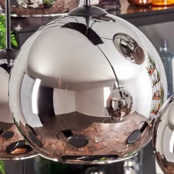 Suspension - Verre Koyoto Chrome, Fumé, 8 lumières