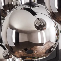 Suspension - Verre Koyoto Chrome, Fumé, 8 lumières