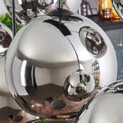 Suspension - Verre Koyoto Chrome, Fumé, 8 lumières