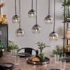 Suspension - Verre Koyoto Chrome, Clair, Fumé, 6 lumières