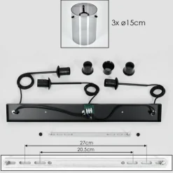 Suspension - Verre Parane Fumé, 3 lumières
