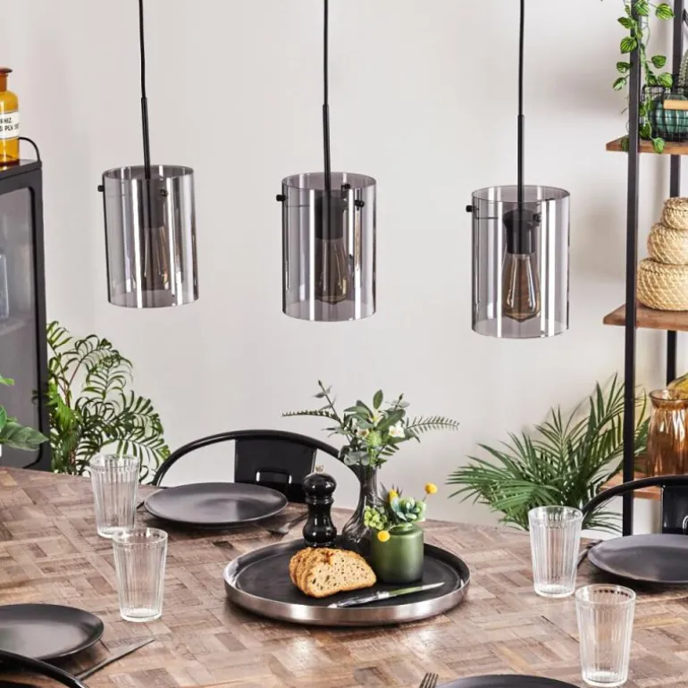 Suspension - Verre Parane Fumé, 3 lumières