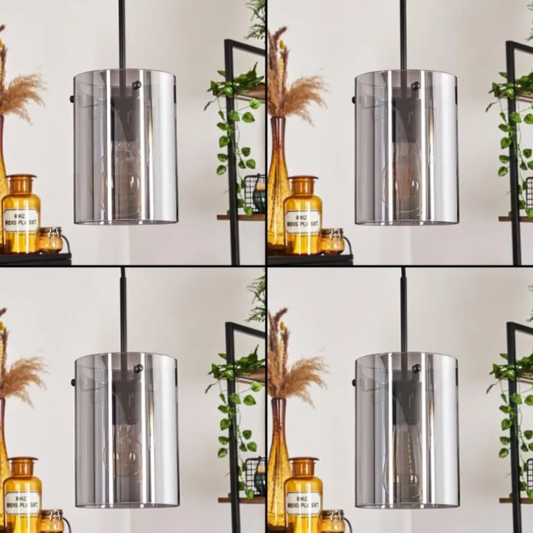 Suspension - Verre Parane Fumé, 5 lumières