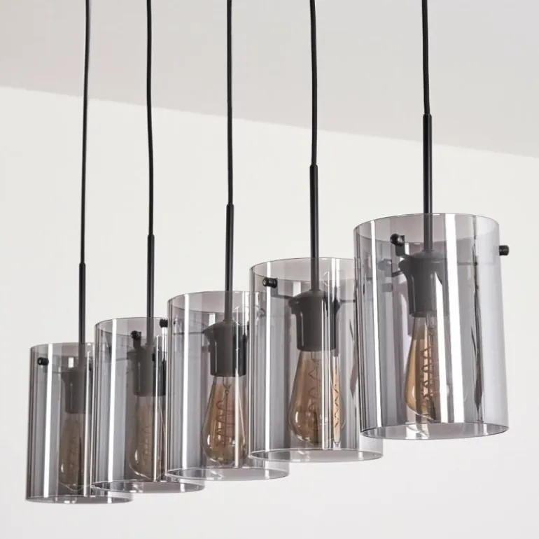 Suspension - Verre Parane Fumé, 5 lumières
