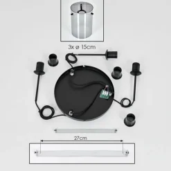 Suspension - Verre Parane Fumé, 3 lumières