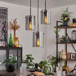 Suspension - Verre Parane Fumé, 3 lumières