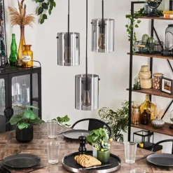 Suspension - Verre Parane Fumé, 3 lumières