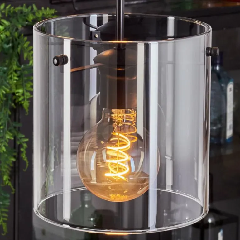 Suspension - Verre Parane Clair, Fumé, 3 lumières