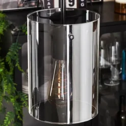 Suspension - Verre Parane Fumé, 5 lumières