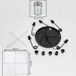 Suspension - Verre Parane Fumé, 5 lumières
