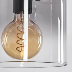 Suspension - Verre Parane Clair, Fumé, 5 lumières