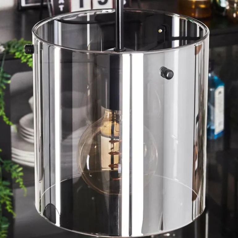 Suspension - Verre Parane Fumé, 5 lumières