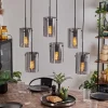 Suspension - Verre Parane Fumé, 6 lumières