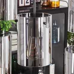 Suspension - Verre Parane Fumé, 6 lumières