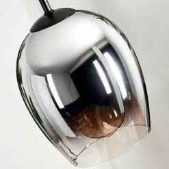 Suspension - Verre Vevino Chrome, Clair, Fumé, 3 lumières