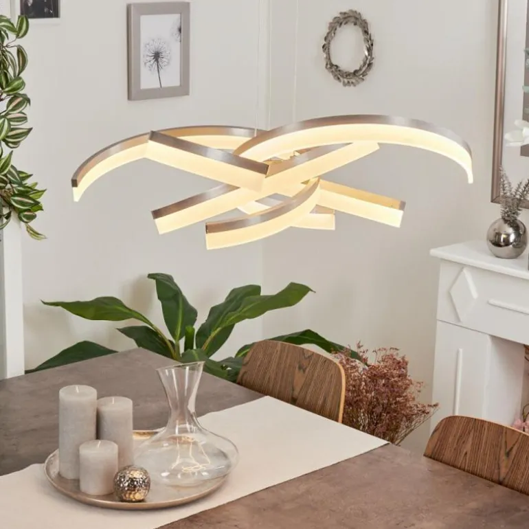 Suspension Vignats LED Nickel mat, 4 lumières