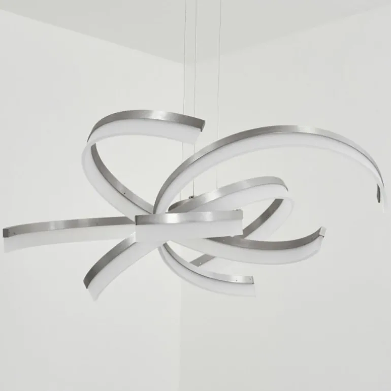 Suspension Vignats LED Nickel mat, 4 lumières