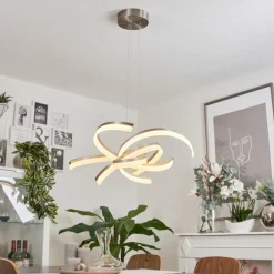 Suspension Vignats LED Nickel mat, 4 lumières