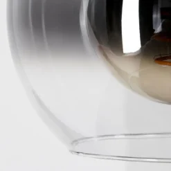 Suspension Vouhet Brun, Couleur bois, Noir, 5 lumières