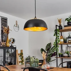 Suspension Wambez Noir, 1 lumière