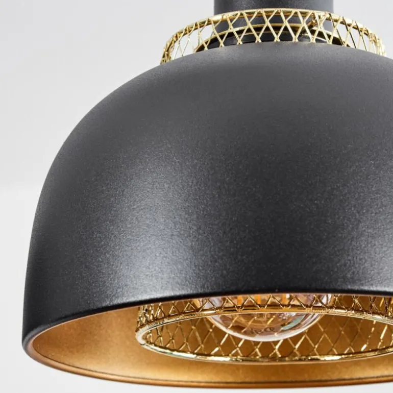 Suspension Wambez Noir, 3 lumières