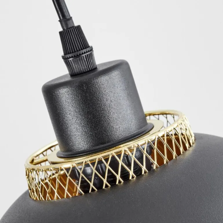 Suspension Wambez Noir, 3 lumières