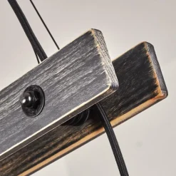 Suspension Aarhus Bois foncé, Noir, 4 lumières