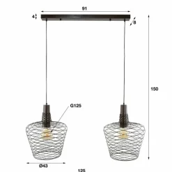 Suspension Accent Cuivre, 2 lumières