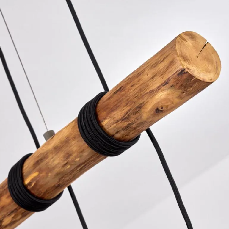 Suspension Adama Bois foncé, Noir, 5 lumières