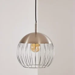 Suspension Agiez Nickel mat, 1 lumière