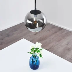 Suspension Agropoli Fumée, Noir, 1 lumière